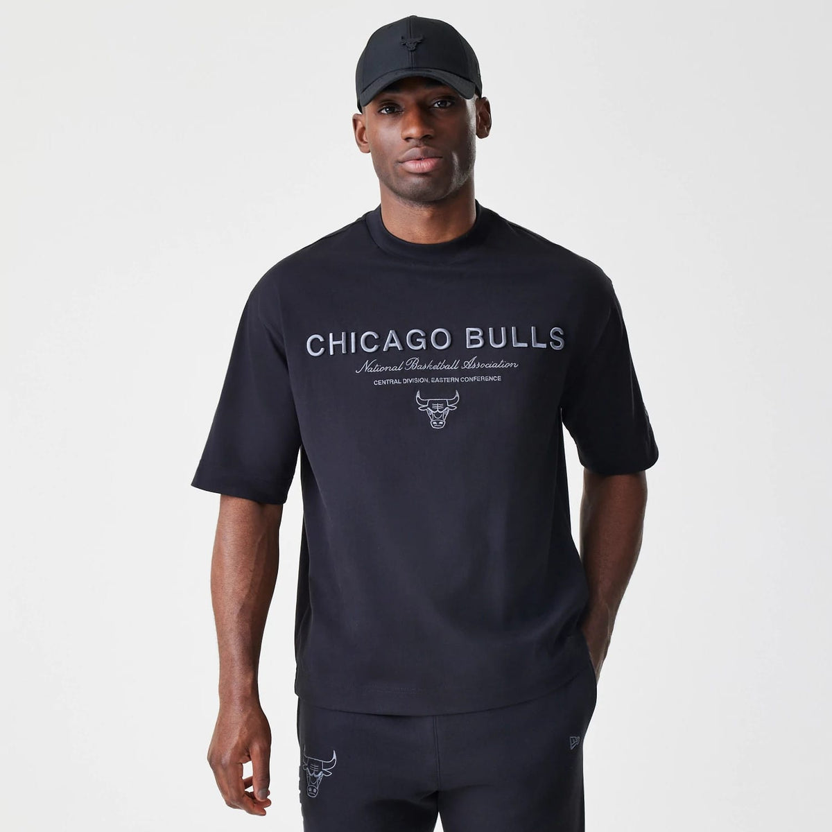 Chicago Bulls NBA Linear Black T-Shirt-kentox