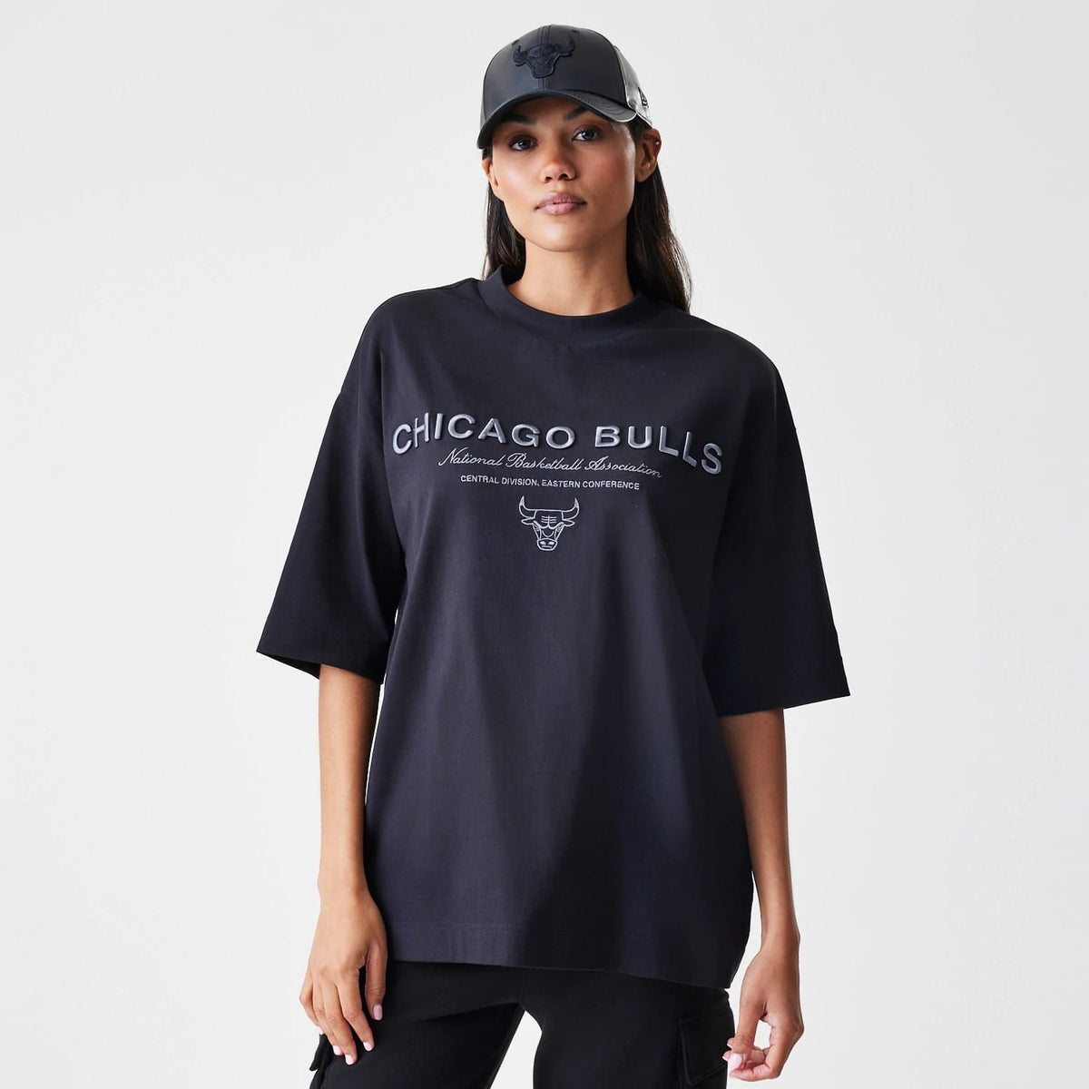 Chicago Bulls NBA Linear Black T-Shirt-kentox