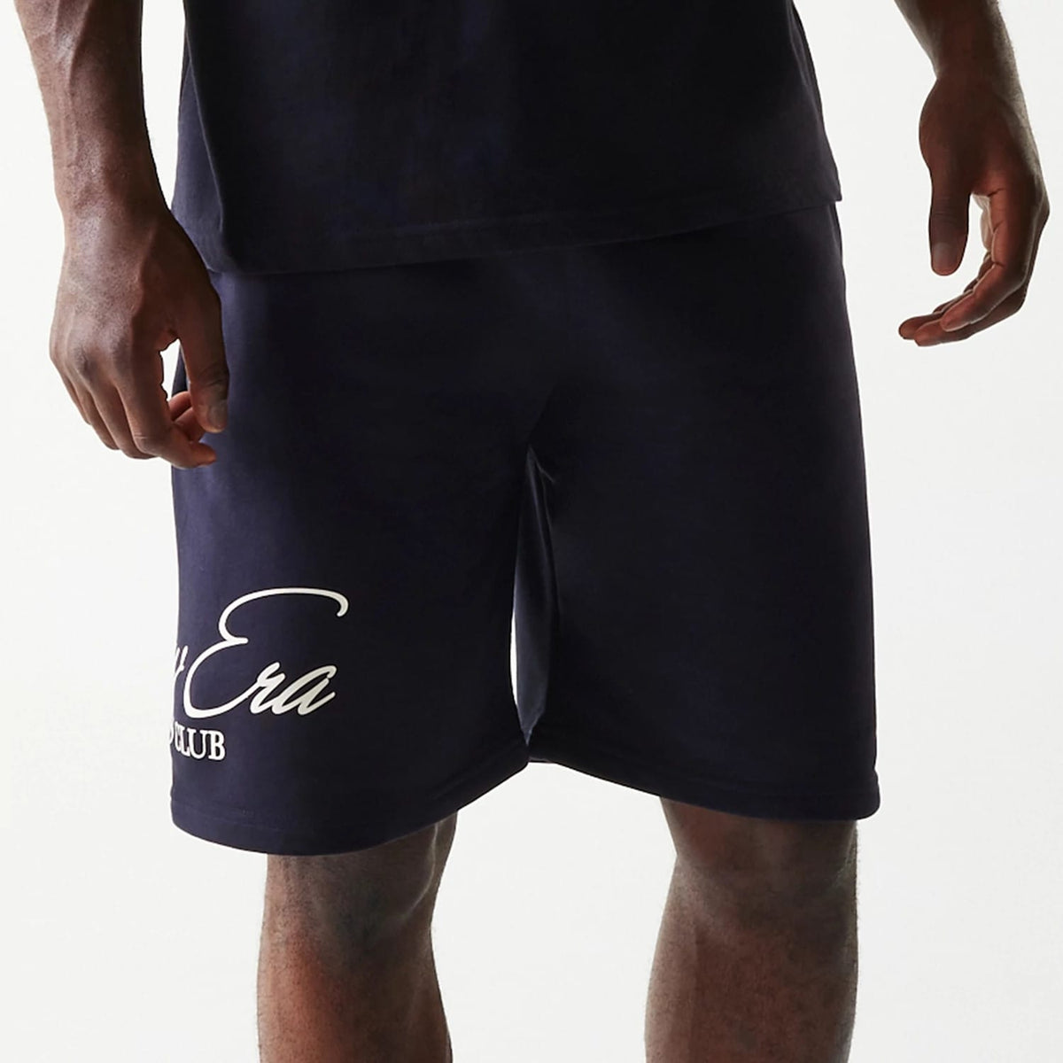 New Era Side Logo Navy Shorts-kentox