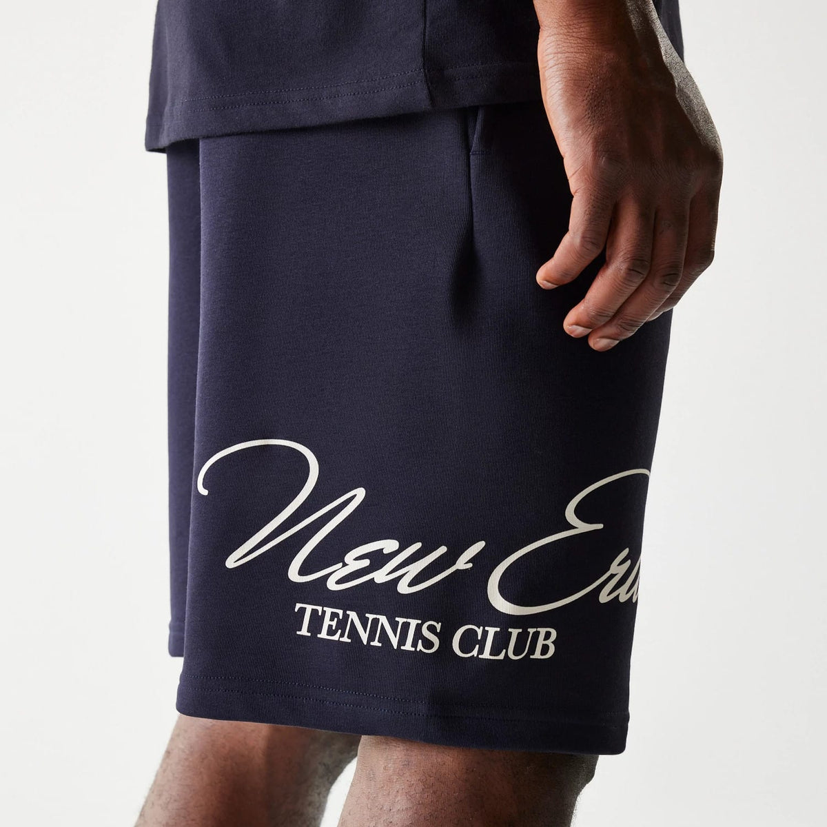 New Era Side Logo Navy Shorts-kentox