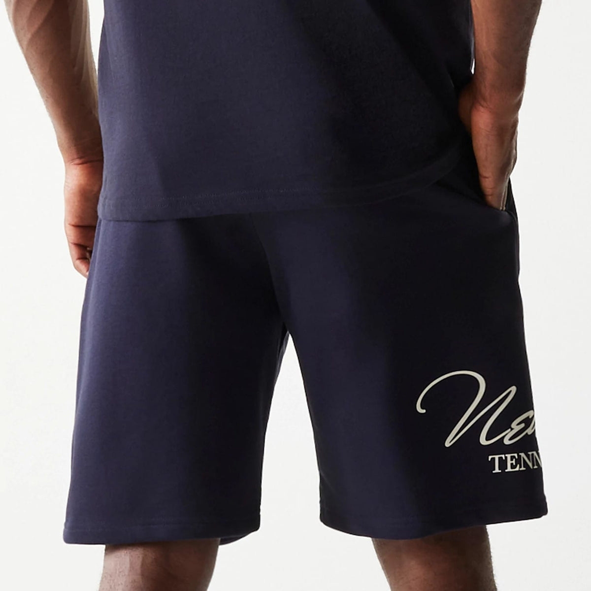 New Era Side Logo Navy Shorts-kentox