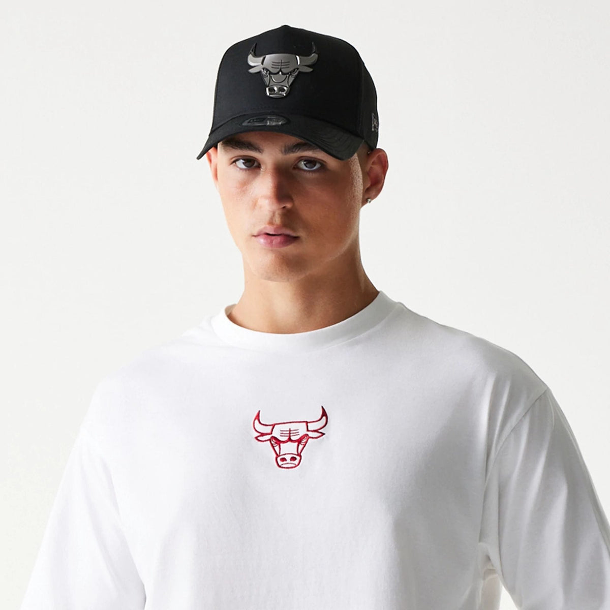 Chicago Bulls NBA League Essential White Oversized T-Shirt-kentox