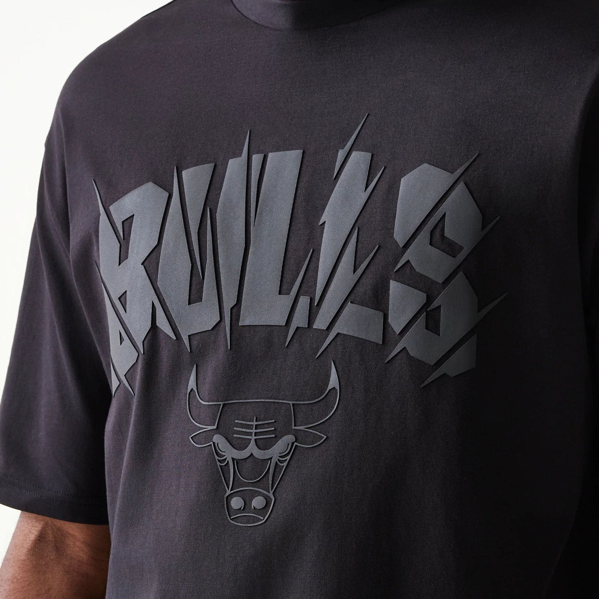 Chicago Bulls NBA Black Oversized T-Shirt-kentox