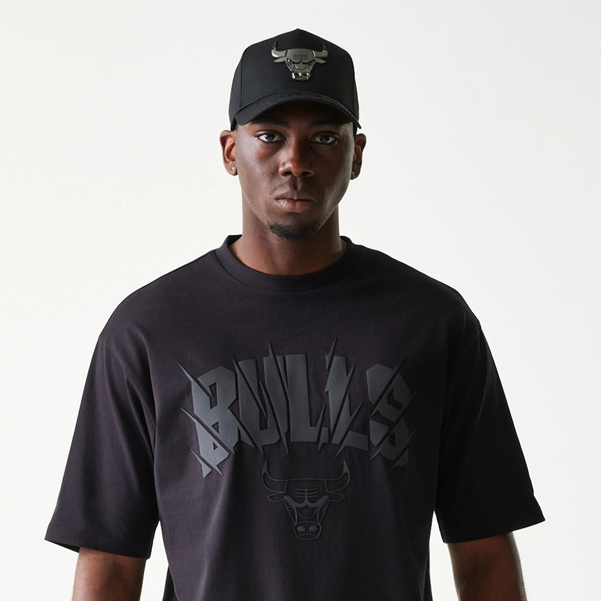 Chicago Bulls NBA Black Oversized T-Shirt-kentox