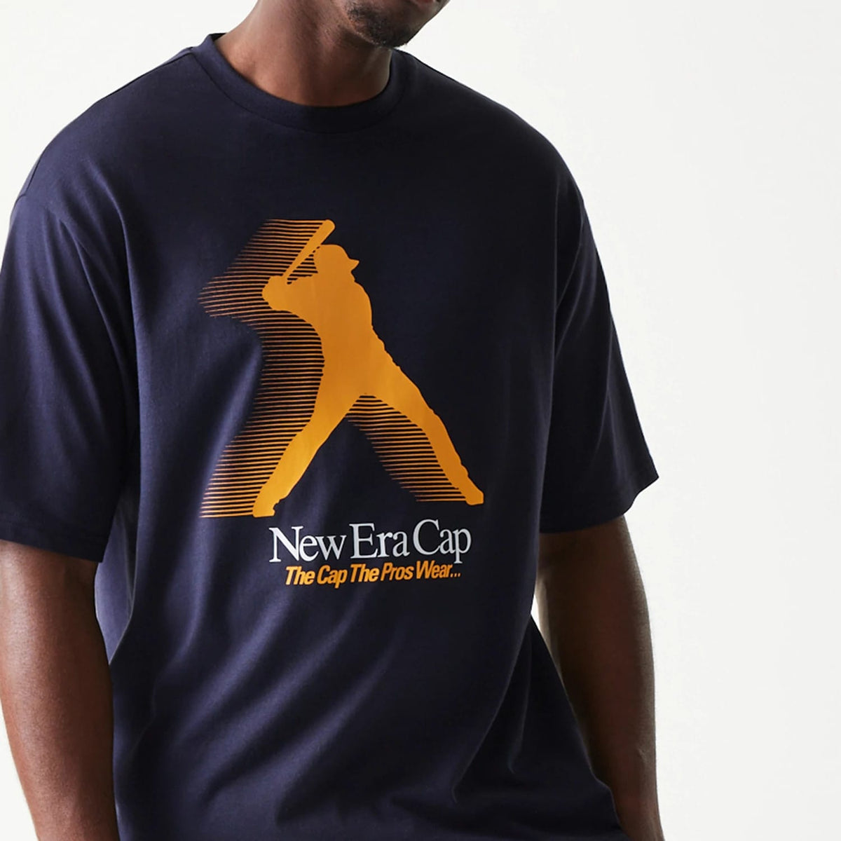 New Era Baseball Player Graphic Navy Oversized T-Shirt-kentox