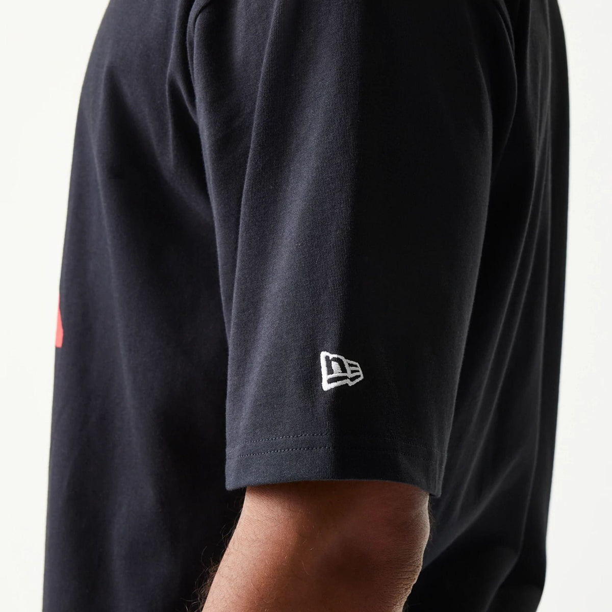 New Era Baseball Player Graphic Black Oversized T-Shirt-kentox