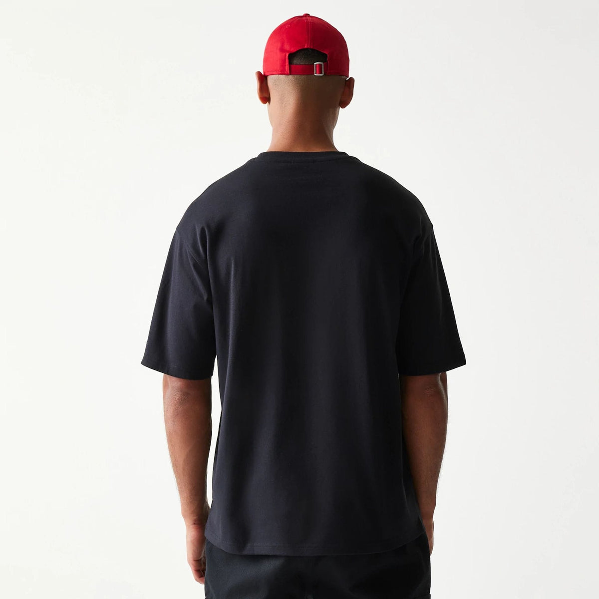 New Era Baseball Player Graphic Black Oversized T-Shirt-kentox
