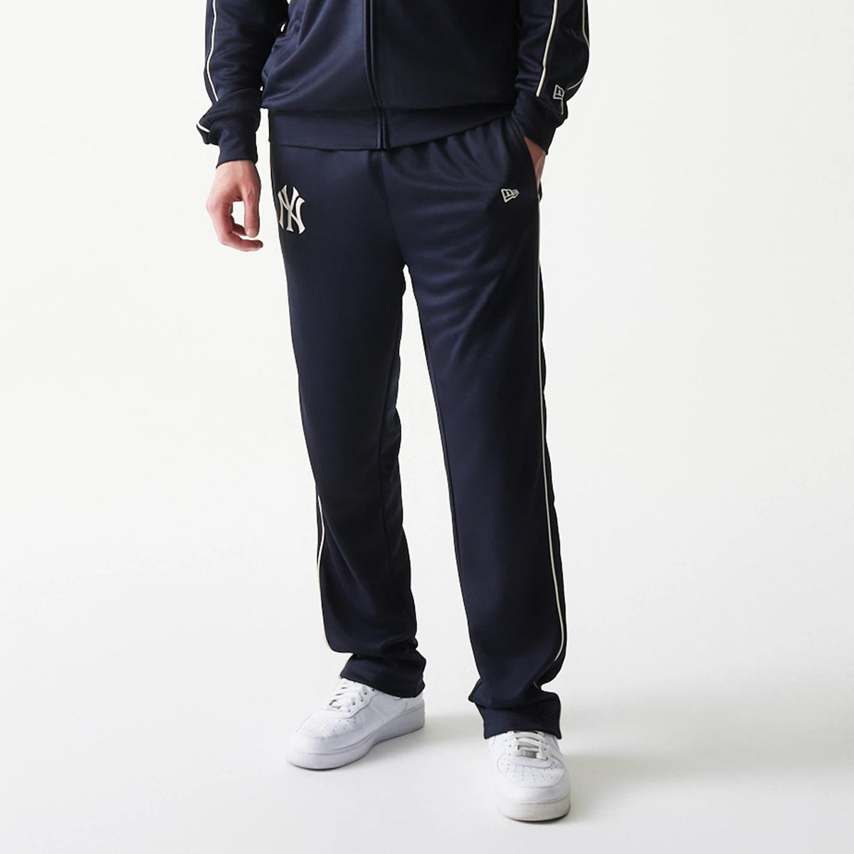 New York Yankees MLB Piping Navy Straight Leg Joggers-kentox