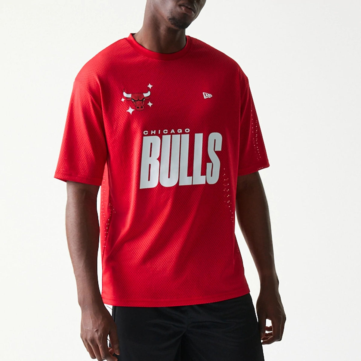 Chicago Bulls NBA Graphic Mesh Red T-Shirt-kentox