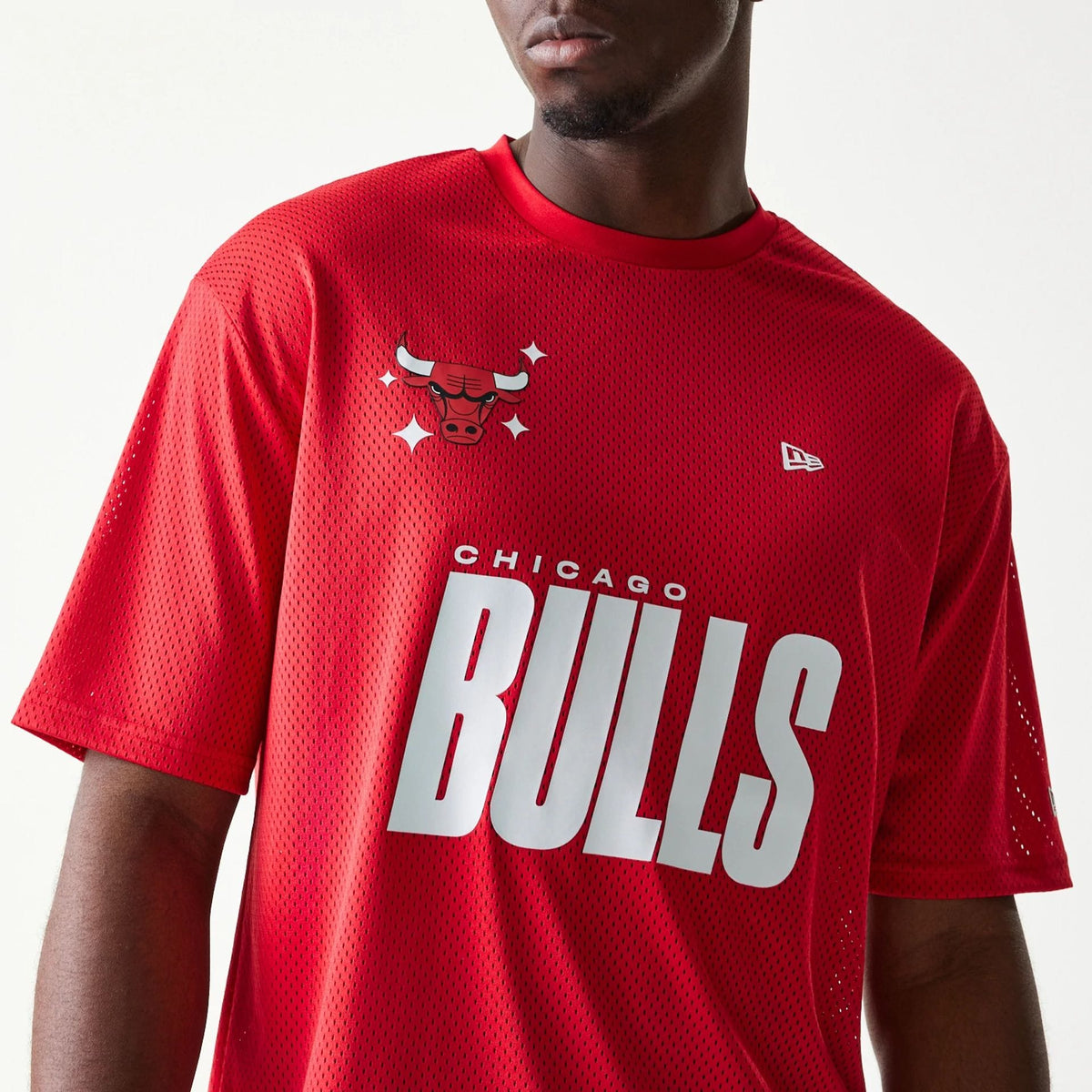 Chicago Bulls NBA Graphic Mesh Red T-Shirt-kentox