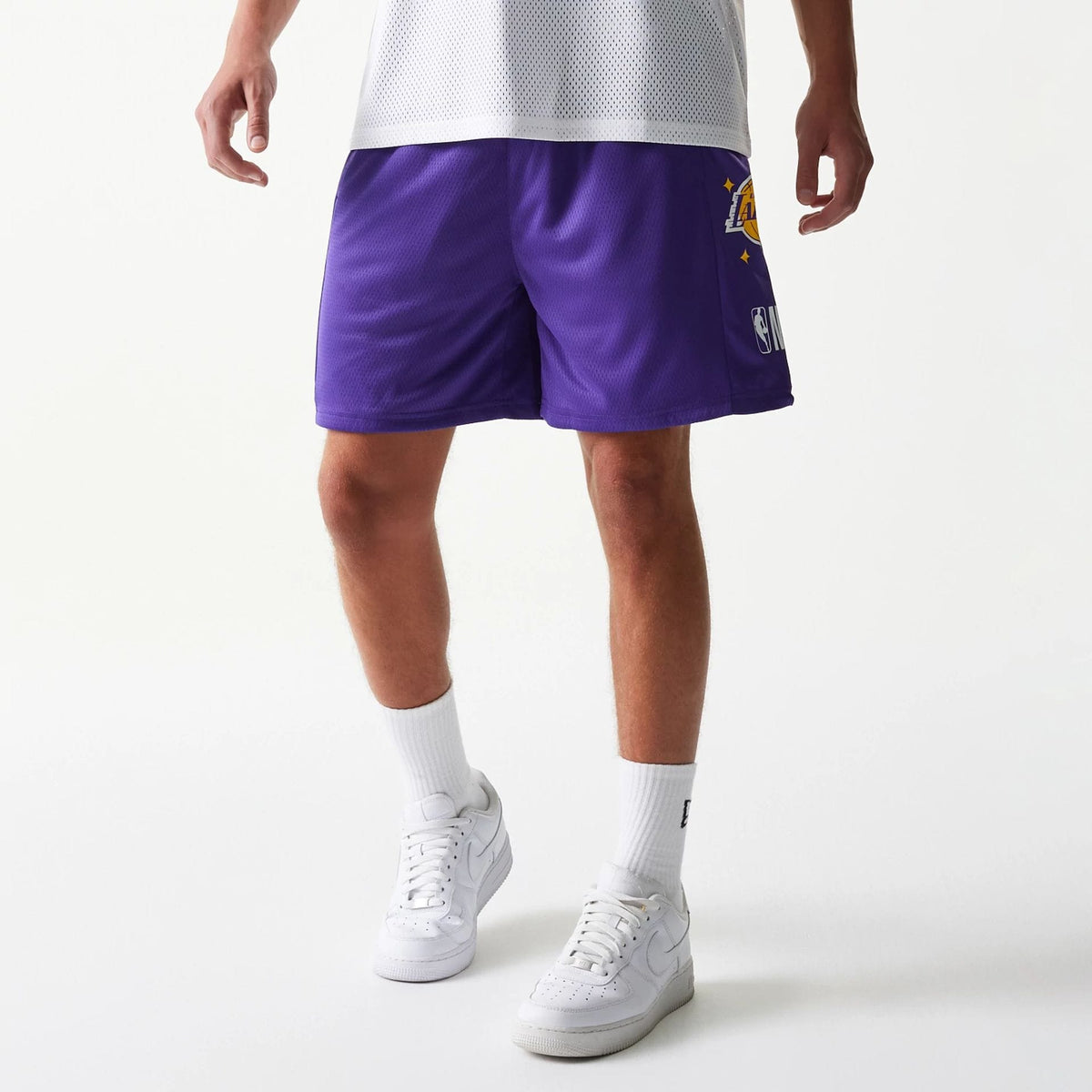 LA Lakers NBA Mesh Purple Shorts-kentox