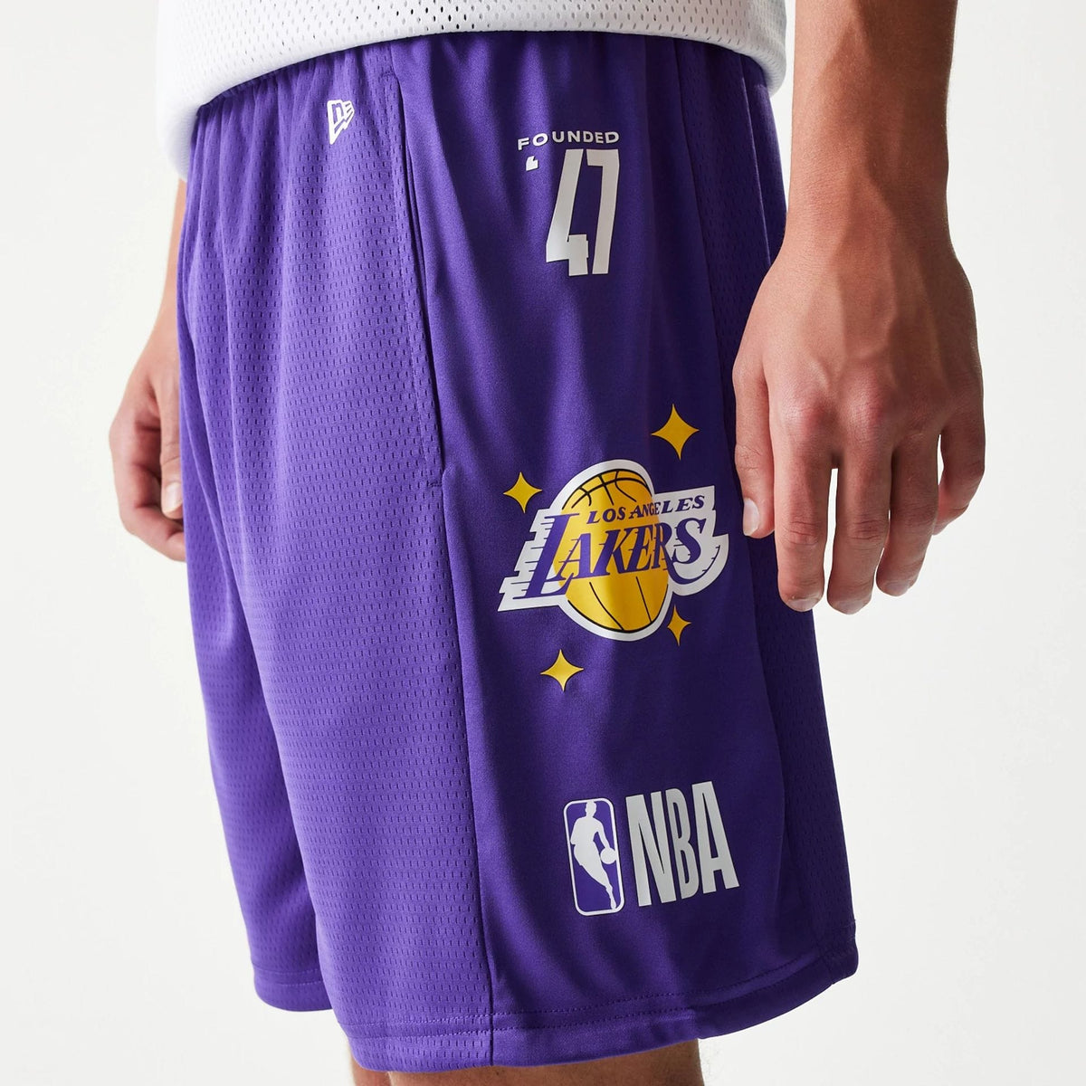 LA Lakers NBA Mesh Purple Shorts-kentox