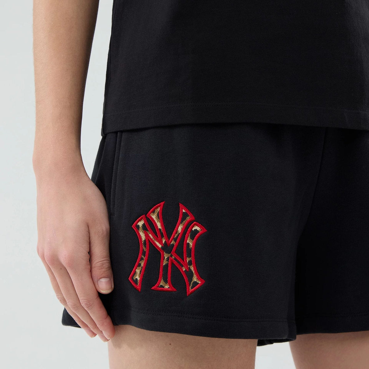 New York Yankees Womens MLB Infill Black Shorts-kentox