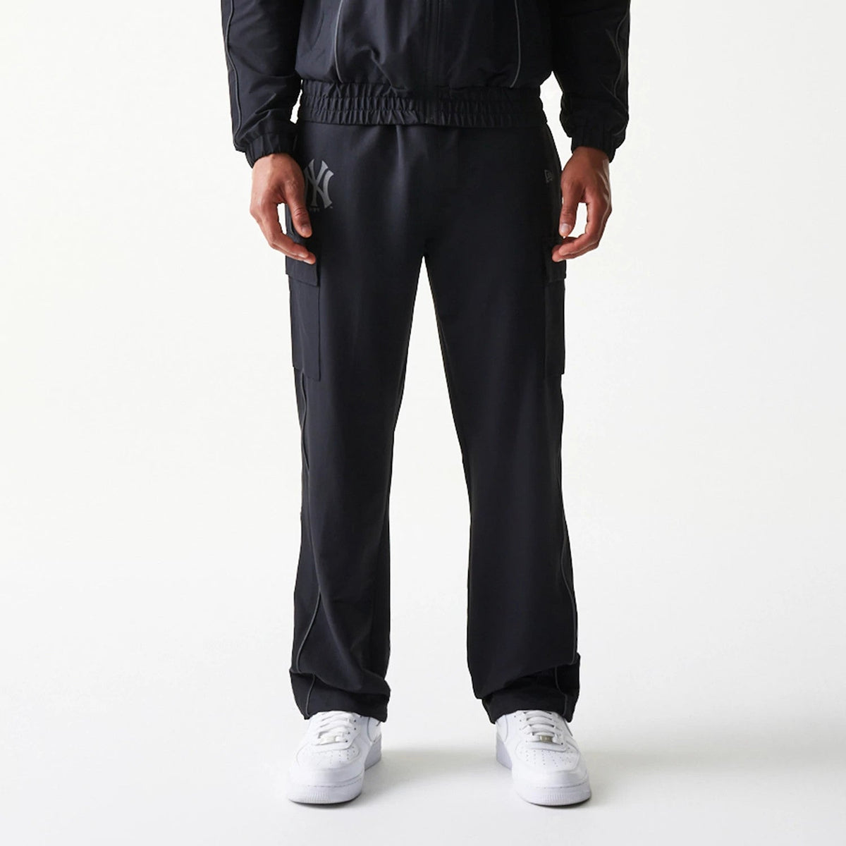 New York Yankees MLB Utility Black Straight Leg Cargo Joggers-kentox