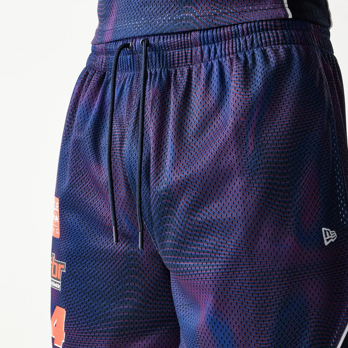 Red Bull Racing Dark Blue Oversized Mesh Shorts-kentox