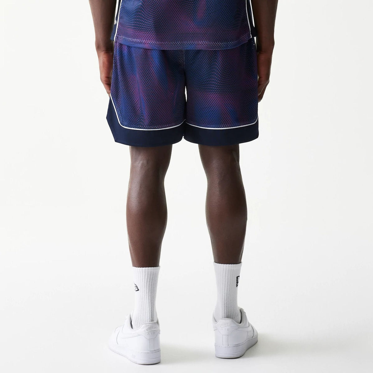 Red Bull Racing Dark Blue Oversized Mesh Shorts-kentox