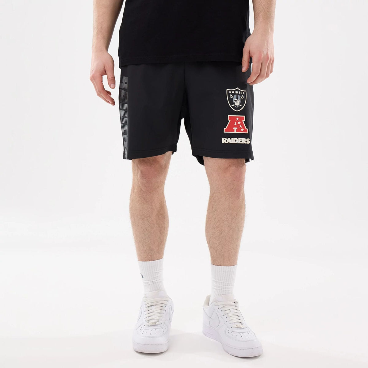 Las Vegas Raiders NFL Match Black Oversized Shorts-kentox