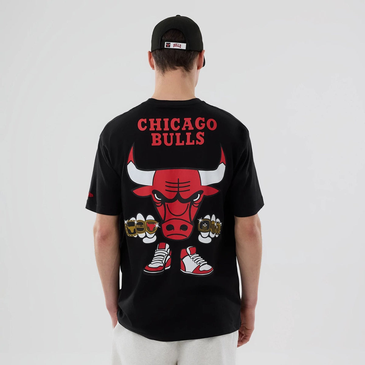 Chicago Bulls NBA Graphic Black T-Shirt-kentox