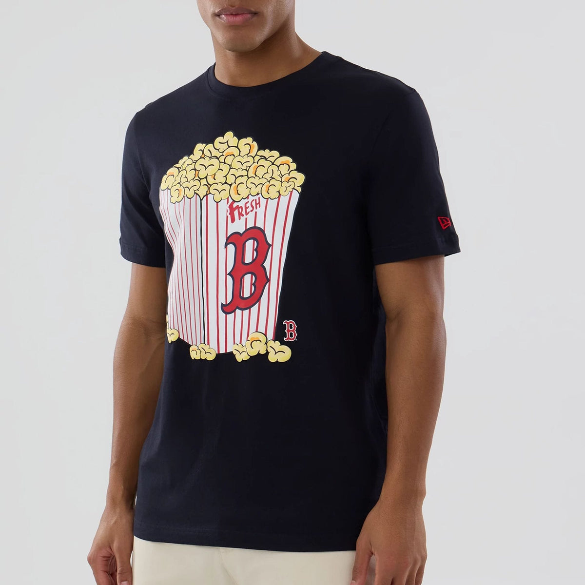 Boston Red Sox MLB Popcorn Navy T-Shirt-kentox
