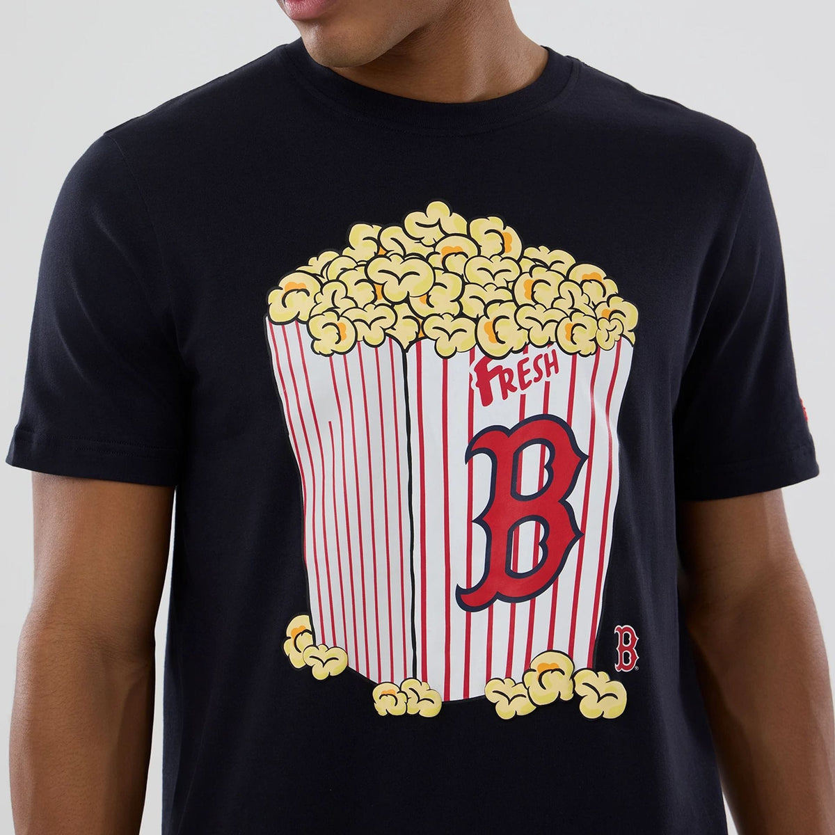 Boston Red Sox MLB Popcorn Navy T-Shirt-kentox