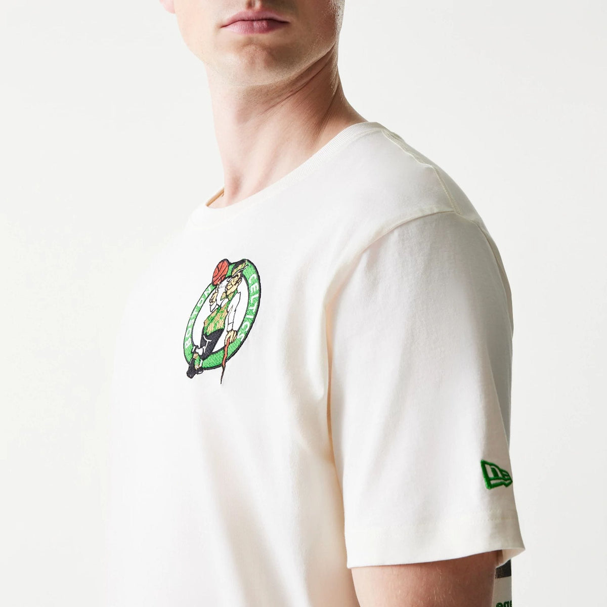 Boston Celtics NBA Hotdog Cream T-Shirt-kentox