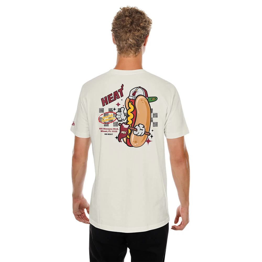 Miami Heat NBA Hotdog Cream T-Shirt-kentox