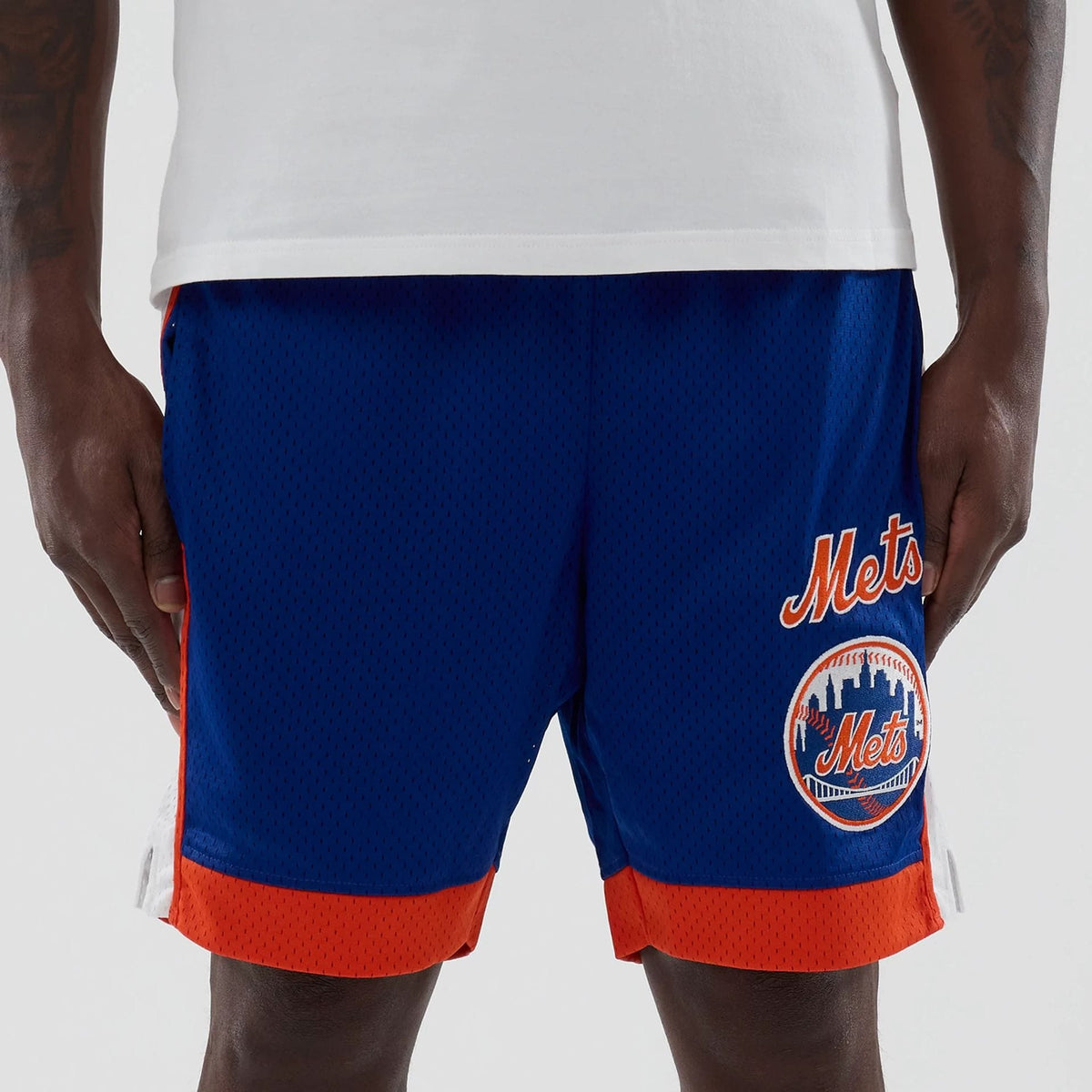 New York Mets MLB Blue Mesh Shorts-kentox