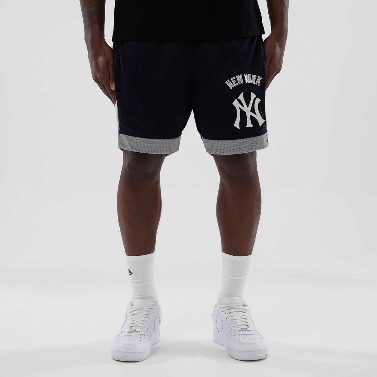 New York Yankees MLB Navy Mesh Shorts-kentox