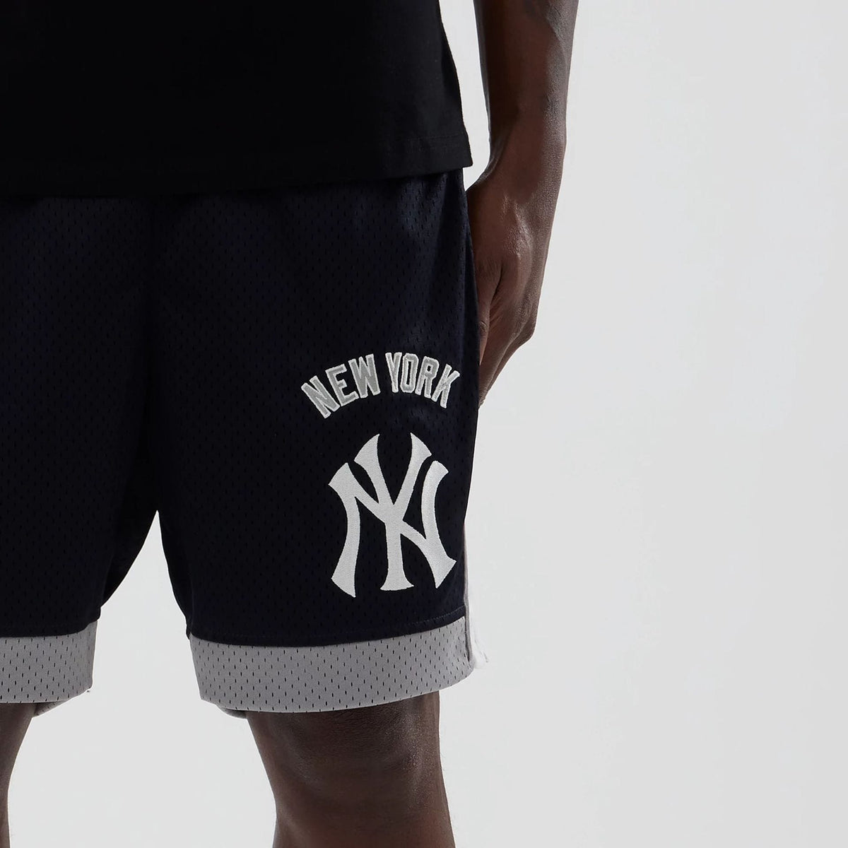 New York Yankees MLB Navy Mesh Shorts-kentox