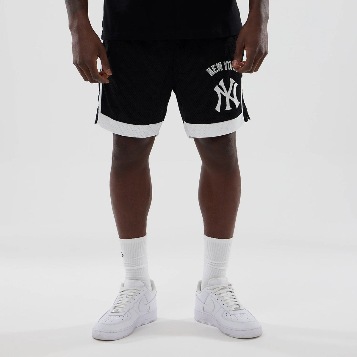 New York Yankees MLB Black Mesh Shorts-kentox