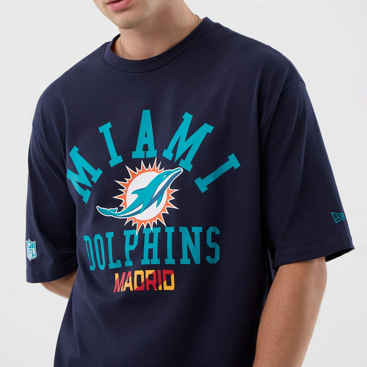 Miami Dolphins NFL International Series Games Navy Oversized T-Shirt-kentox