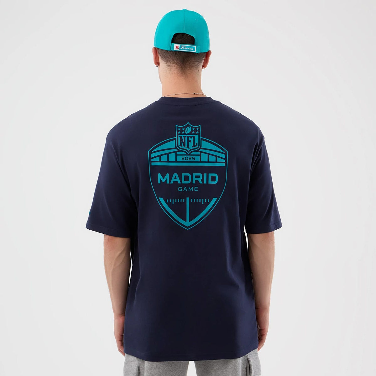 Miami Dolphins NFL International Series Games Navy Oversized T-Shirt-kentox
