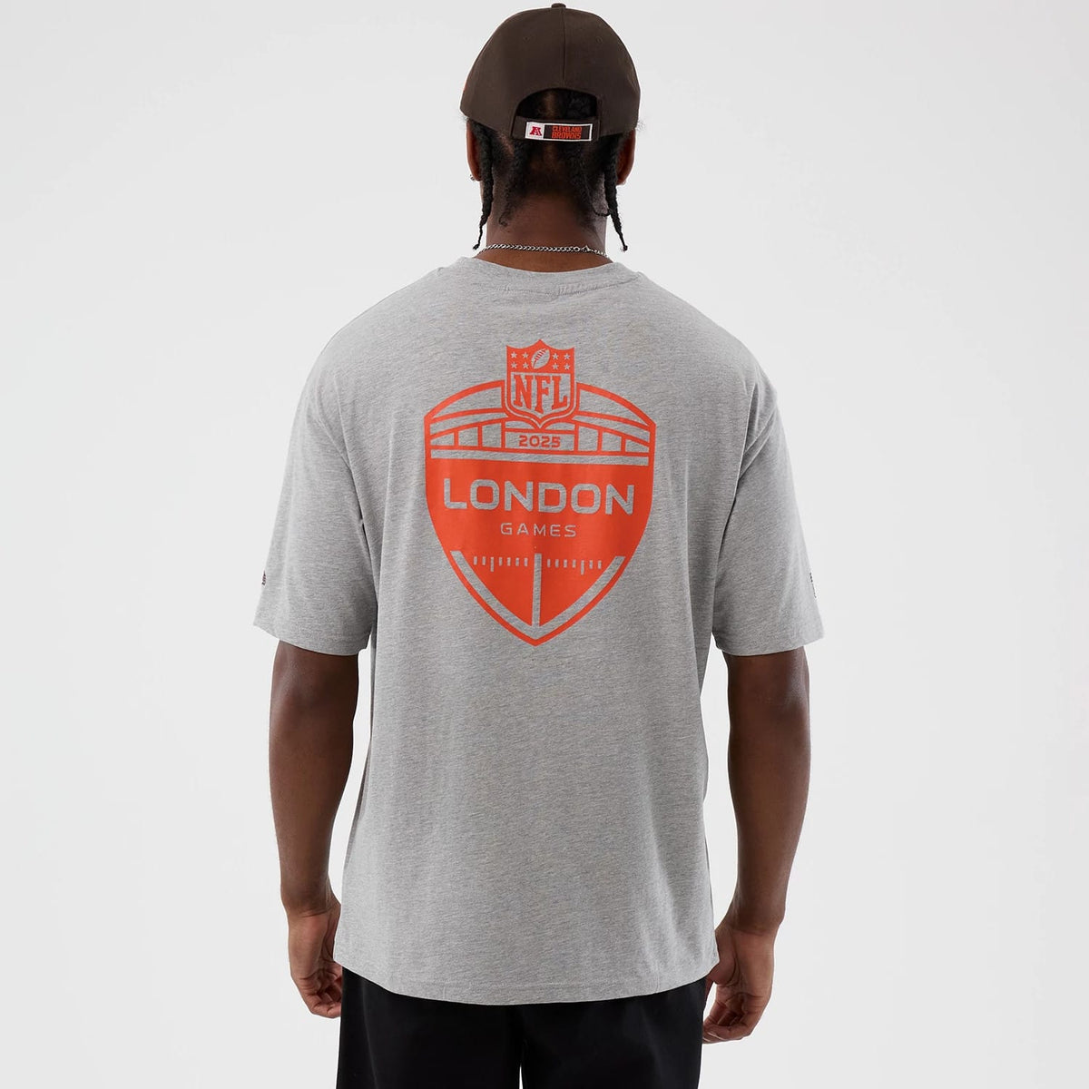 Cleveland Browns NFL International Series Games Grey Oversized T-Shirt-kentox