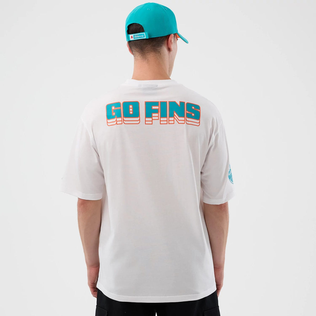 Miami Dolphins NFL International Series Games White Oversized T-Shirt-kentox