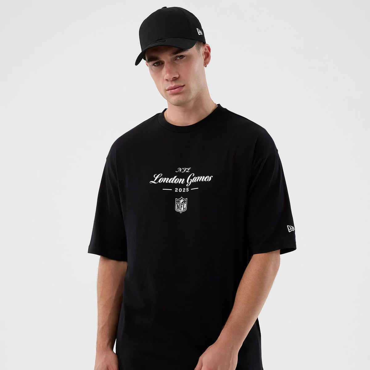 London Games NFL International Series Games Black Oversized T-Shirt-kentox