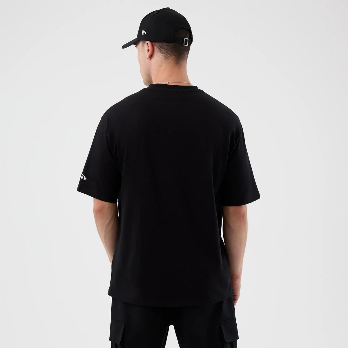 Madrid Game NFL International Series Games Black Oversized T-Shirt-kentox