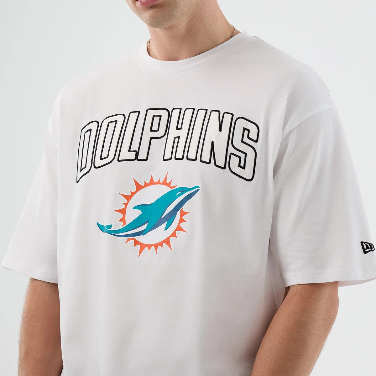 Miami Dolphins NFL International Series Games White Oversized T-Shirt-kentox