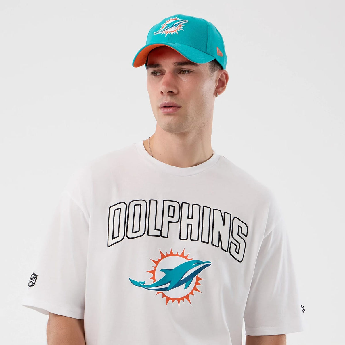 Miami Dolphins NFL International Series Games White Oversized T-Shirt-kentox