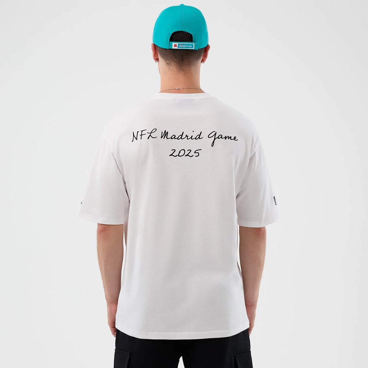 Miami Dolphins NFL International Series Games White Oversized T-Shirt-kentox