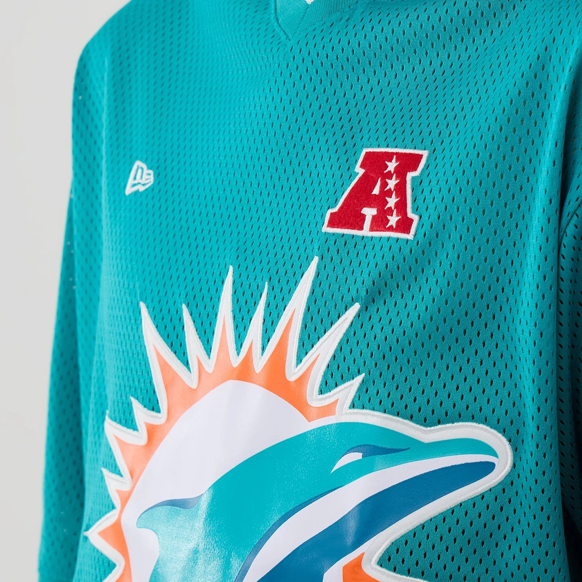 Miami Dolphins NFL Mesh Turquoise Oversized T-Shirt-kentox