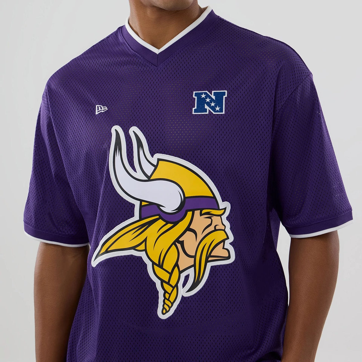 Minnesota Vikings NFL Mesh Purple Oversized T-Shirt-kentox