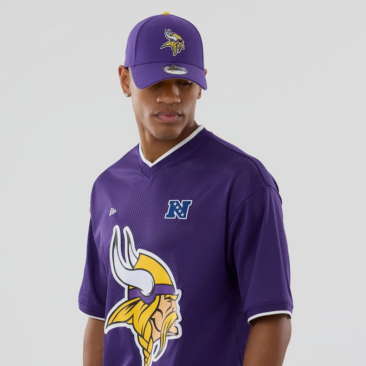 Minnesota Vikings NFL Mesh Purple Oversized T-Shirt-kentox