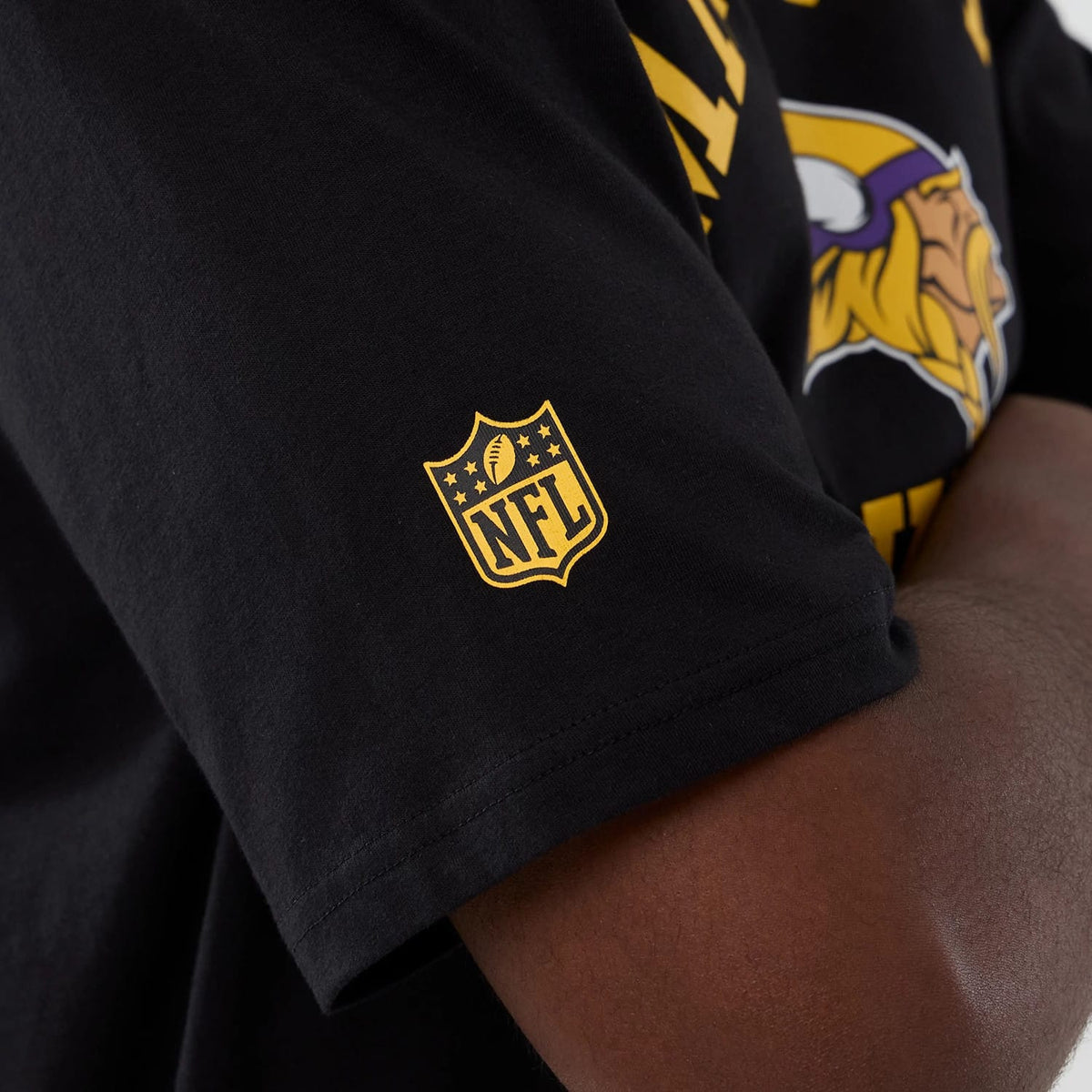 Minnesota Vikings NFL International Series Games 2025 Black Oversized T-Shirt-kentox