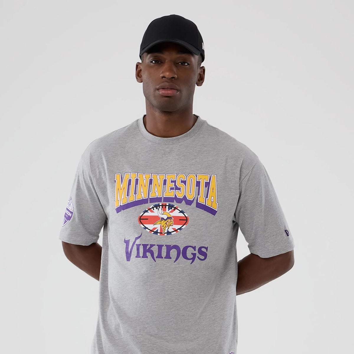 Minnesota Vikings NFL International Series Games 2025 Grey Oversized T-Shirt-kentox