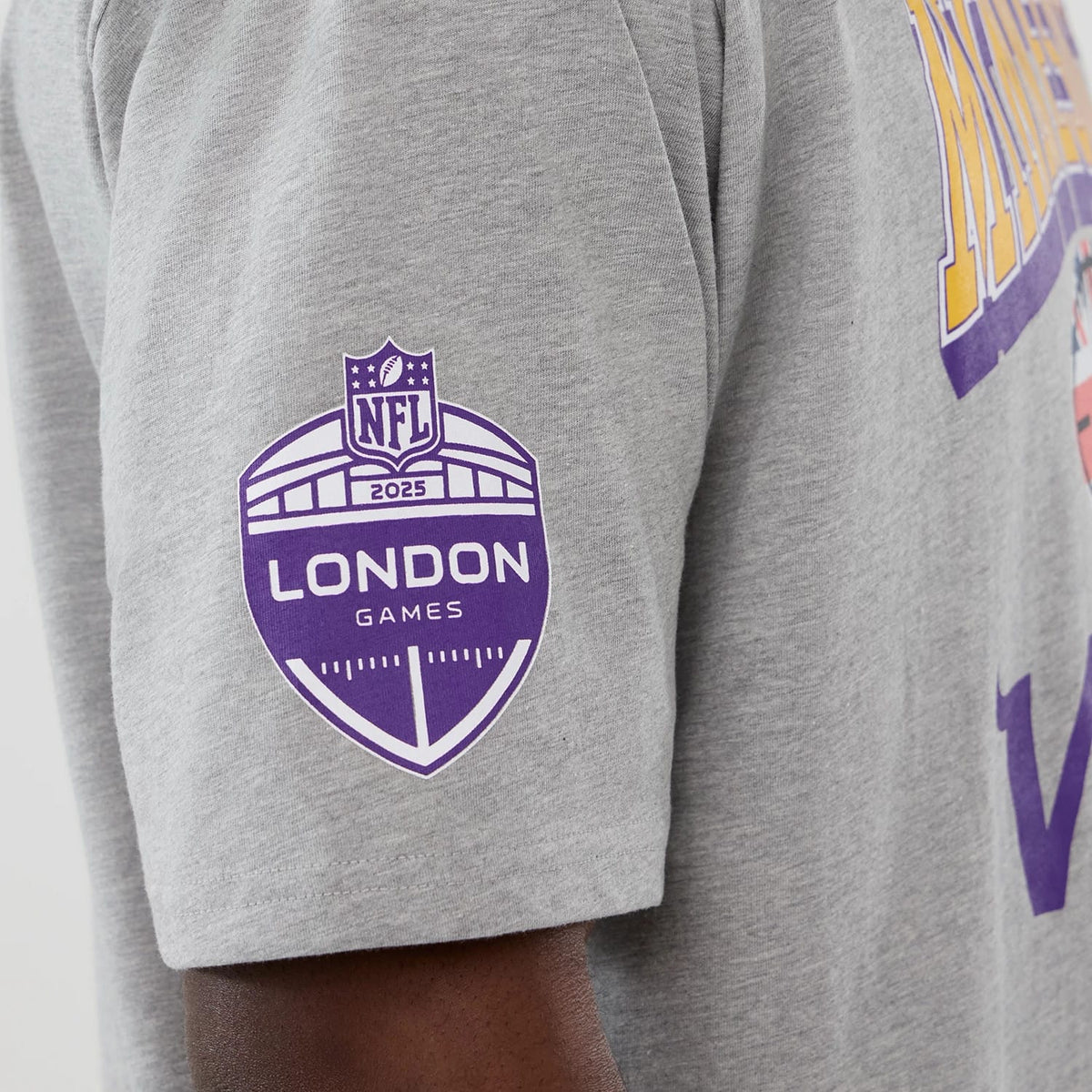 Minnesota Vikings NFL International Series Games 2025 Grey Oversized T-Shirt-kentox