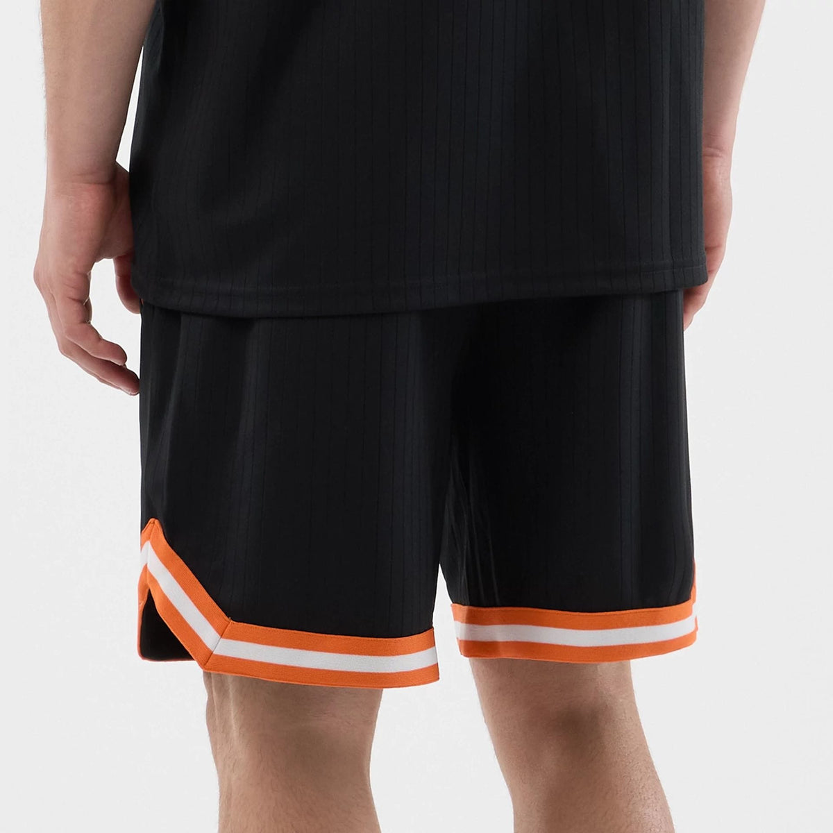 New York Mets MLB Arch Black Oversized Shorts-kentox