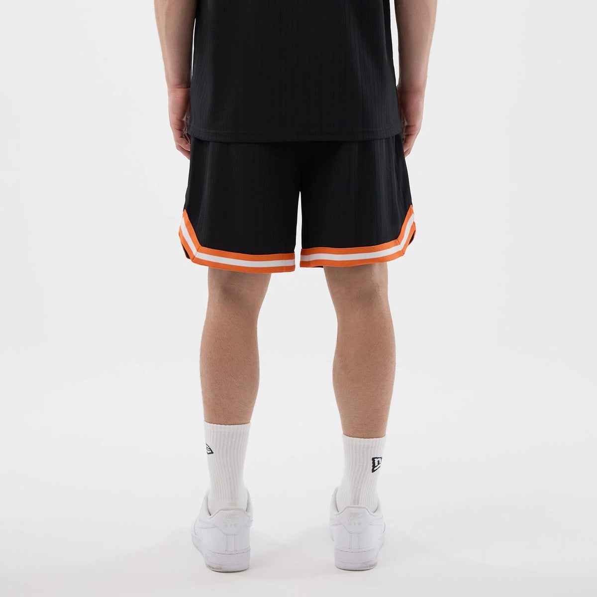 New York Mets MLB Arch Black Oversized Shorts-kentox