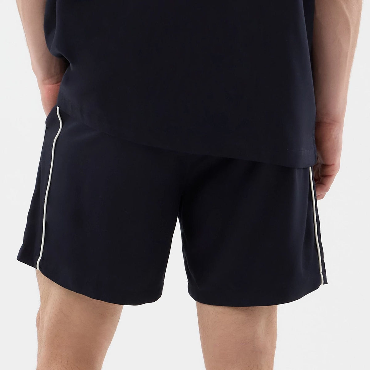 New Era Piping Navy Shorts-kentox