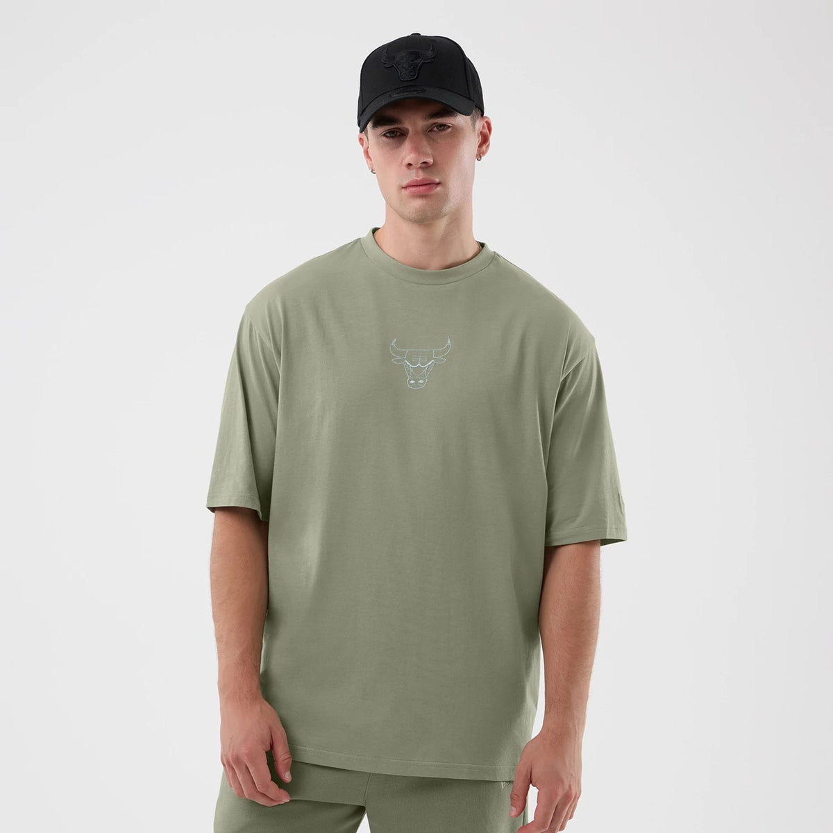 Chicago Bulls NBA League Essential Pastel Green Oversized T-Shirt-kentox