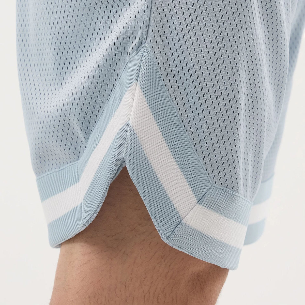 New Era Mesh Pastel Blue Oversized Shorts-kentox
